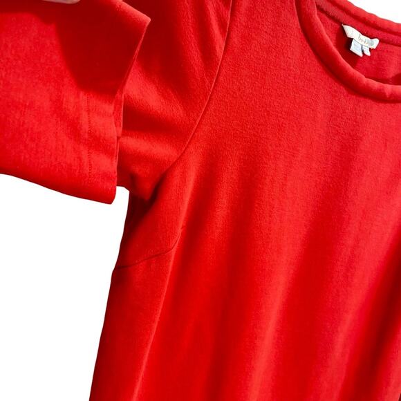 Boden Women's Red Pocket Tunic Boat Neck Jersey Knit Sweater Top Size 10 - Picture 4 of 7